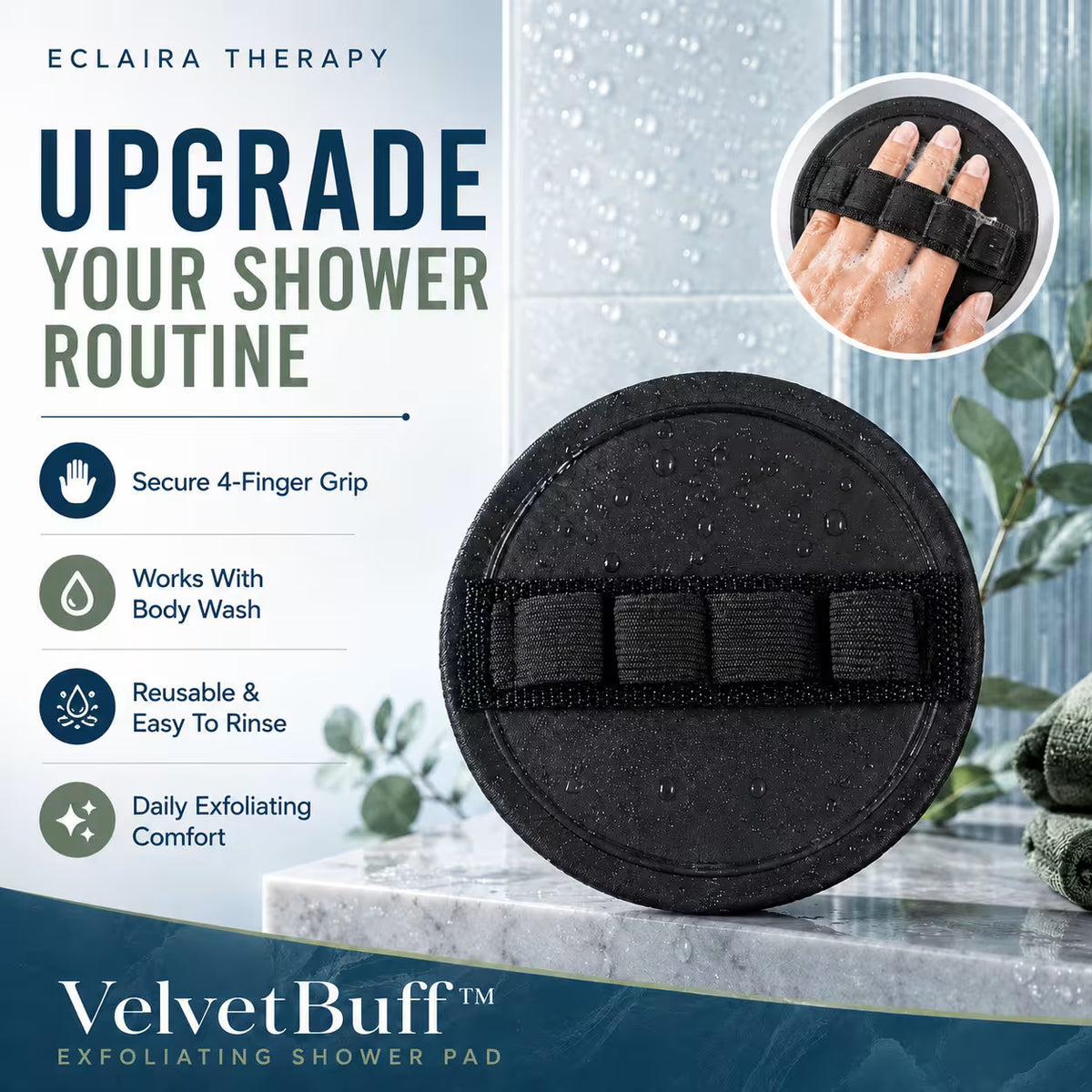 VelvetBuff™ Exfoliating Shower Pad