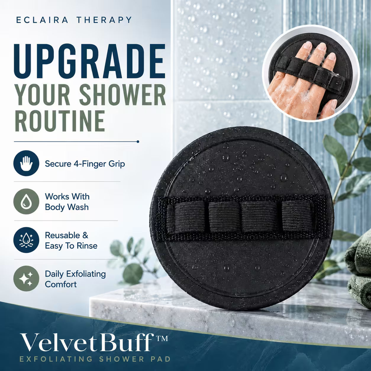 VelvetBuff™ Exfoliating Shower Pad
