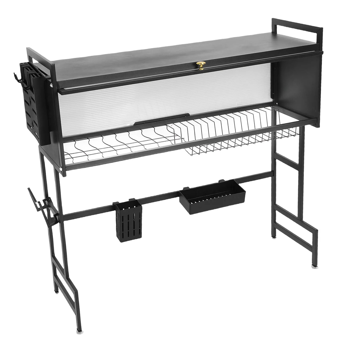 Over-Sink 2-Tier Drying Rack (Space-Saving Carbon Steel)
