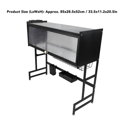 Over-Sink 2-Tier Drying Rack (Space-Saving Carbon Steel)