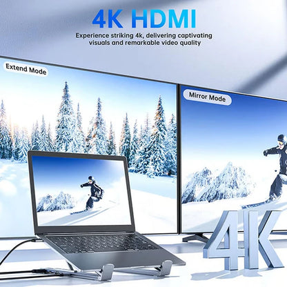 EclairaDock 8-in-1 Laptop Stand Hub