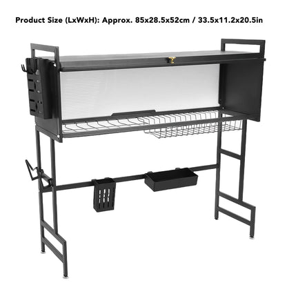 Over-Sink 2-Tier Drying Rack (Space-Saving Carbon Steel)